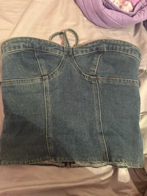 Denim Edikted Top thumbnail 2