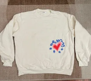 MADHAPPY HEART WHITE SWEATSHIRT SZ MEDIUM M thumbnail 8