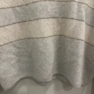 Rails Mist Ivory Glitter Stripe Ellise Sweater Cashmere‎ Silk Blend XS Luxe Cozy thumbnail 4