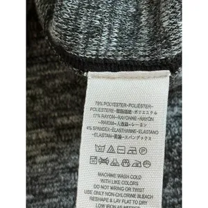 EUC Free People WE THE FREE black gray heathered oversized sweater size L thumbnail 7