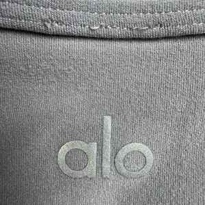 Alo Yoga Alosoft Head Start Sports Bra Fog Gray Size Small Yoga Running thumbnail 7