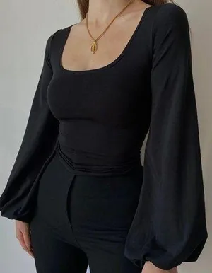 REVOLVE/Minimalist Lovers Commense Puff Sleeve Blouse thumbnail 1