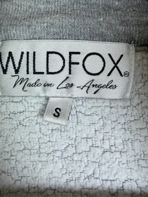 WILDFOX Women’s Quarter Zip Pullover Fleece Colorblock Sweatshirt LA Made Sz S thumbnail 6