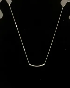 Sterling Silver Necklace with sterling bar thumbnail 4