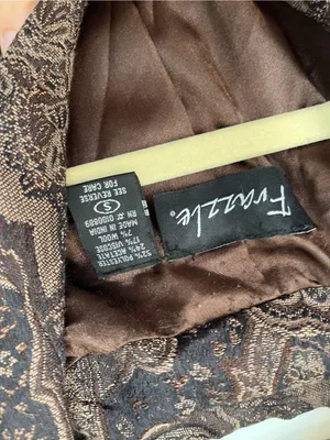 Vintage Brown Paisley Blazer Jacket USED Oversize women’s size small wool thumbnail 4