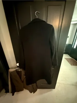 Studio Y Black Wool Trench Coat thumbnail 4