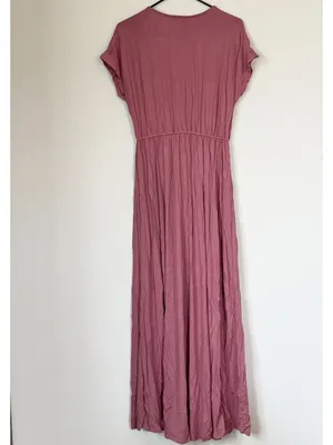 NWT Lulus Easy for Me Rusty Rose Short Sleeve Stretch Jersey Maxi Dress - Medium thumbnail 7