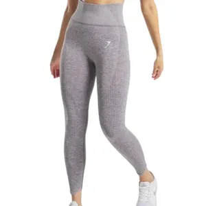 Gymshark Women’s Gray Vital Seamless crop Leggings Tights Pants thumbnail 1
