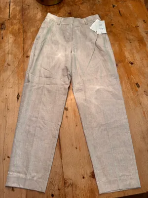 H&M Beige Straight Leg Trousers thumbnail 1