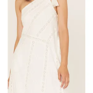 NWOT Free People White Bella One Shoulder Maxi Dress Boho - Size S‎ thumbnail 3