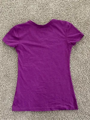 Nike Dri-FIT XS V-Neck Athletic Tee 2 Shirt Bundle Purple Navy Workout Gym thumbnail 4