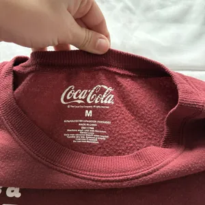 Have A Coke And Smile Coca Cola Sweatshirt Crew‎ Neck Womens Medium Red thumbnail 4