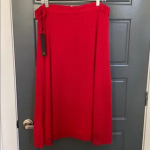 House of Harlow red A-line midi skirt XL thumbnail 3