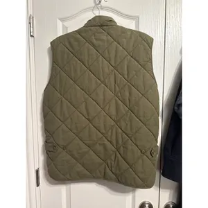 J Crew Mercantile Quilted Vest Olive Green Diamond Stitch Utility Gorp Preppy thumbnail 3