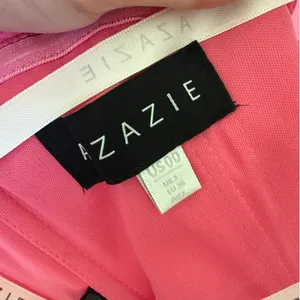 Azazie Maxi Dress Strapless Beaded Bow Amarylis Size US00 Fuchsia Pink thumbnail 4
