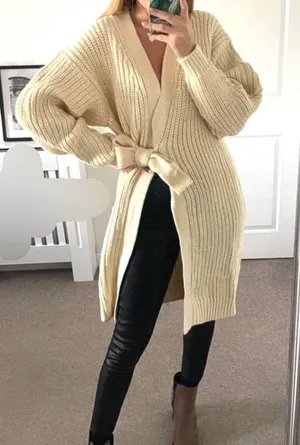 ZARA Chunky Wrap Front Knit Cardigan thumbnail 1