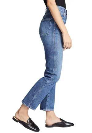 AGOLDE Denim Women’s Size 25 Placebo Blue High Rise Pinch Waist Kick Jeans thumbnail 4