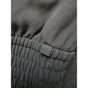 Lululemon Black Wide Leg Pants Women Size Small Asymmetrical Wrap Front Crop thumbnail 4