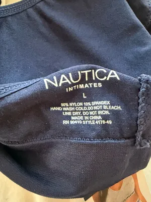 Nautica Navy Logo Elastic Bralette thumbnail 4