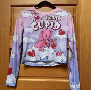 NEW Anti Valentines Day Dolls Kill Sugar Thrillz Not Today Cupid Heart Tee Shirt thumbnail 1