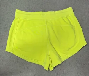 Lululemon Inner Glow High Rise Shorts Neon Yellow Highlighter Short Size 12 thumbnail 6