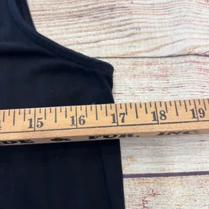 Old Navy Maternity Small Black Sleeveless Front Tie Jersey Midi Dress Scoop Neck thumbnail 4