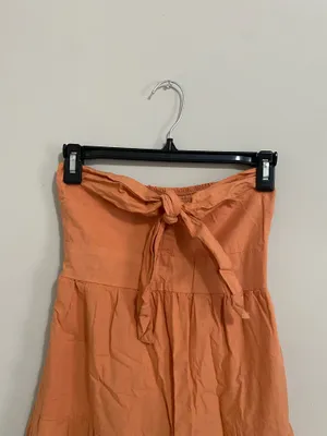 TJ Maxx Orange Bandeau Wrap Dress thumbnail 3