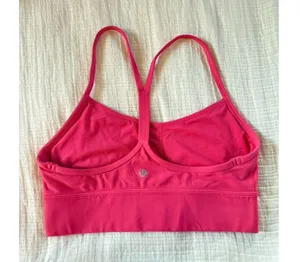 New Lululemon Size 8 Flow Y Bra Light Support A–C Cups Pink thumbnail 2