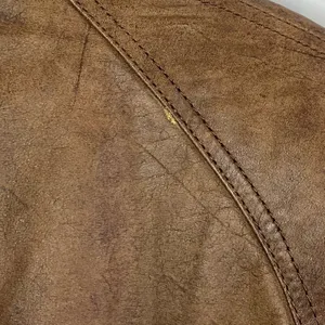 [G-III Global Identity] Vintage Brown Bomber Leather Jacket-Medium thumbnail 8
