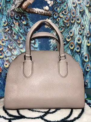kate spade taupe Small dome satchel with gold Hardware & Removable Strap thumbnail 4