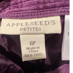 Appleseed's Corduroy Pants‎ Trousers Purple Size 6P Cotton Retro Preppy thumbnail 3