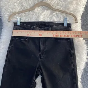 American Eagle Black Hi Rise Skinny Jeans Y2k Grunge Mallgoth Dark Office Siren thumbnail 4