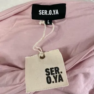 New SER.O.YA Ellis Twisted Cutout Front Long Sleeve Crop Top Pink Size Large thumbnail 12