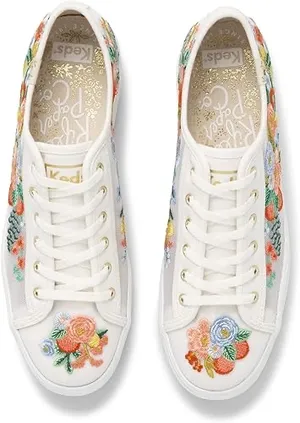 Rifle Paper Co Keds Floral Sneakers Embroidered x Canvas thumbnail 1