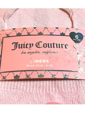 Juicy Couture Pink and White Sock Liners 6 pairs thumbnail 7