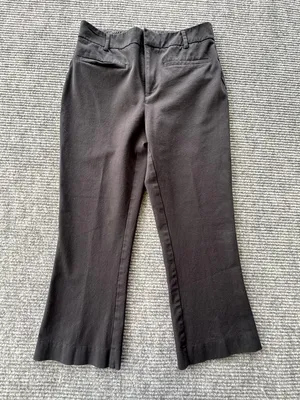 Anthropologie Maeve‎ Black Collette Wide leg cropped pants Women's 6 thumbnail 1