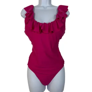 J.Crew Ruffle Scoopback One-Piece Swimsuit Size 8 NWT thumbnail 2