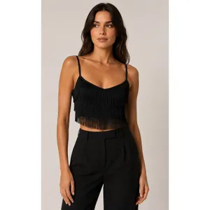 Victoria's Secret Sexy Little Things Fringe Corset Bustier Bra 34C Black Y2K thumbnail 2