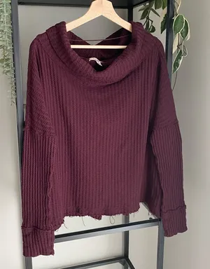Free People Thermal Knit Cowl Neck Sweater thumbnail 1