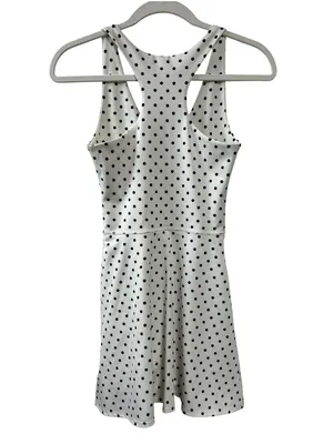 Reformation Bella Ecomove Active Dress White & Black Polka Dots Size X-Small thumbnail 3