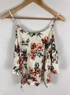 LA Hearts Floral Cold Shoulder Blouse Size Small thumbnail 3