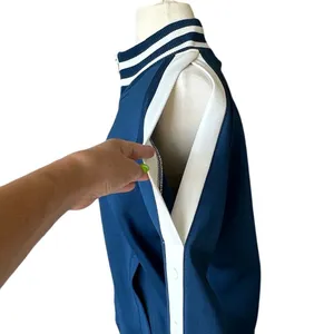 Pam & Gela Inspired Varsity Track Jacket M Royal Blue Cold Shoulder Sleeve thumbnail 7