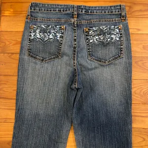 Kikit High Waist Embroidered Pocket Jeans Stretch Fit Flare 8 thumbnail 9