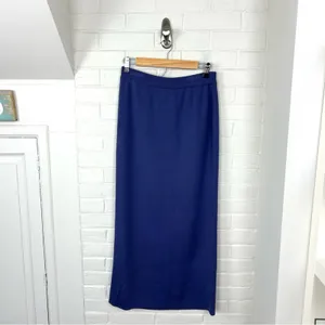 Vintage Adrianna Papell Purple Wool Blend Knit Midi Maxi Skirt Size M thumbnail 2