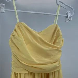 Moonlight Serenade Yellow Strapless slit Maxi Dress S formal bridesmaid party thumbnail 10