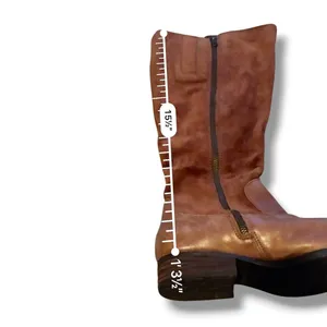 Born‎ Cook Tall Boots Womens 8.5 Cognac Brown Leather Suede Braided Riding Boots thumbnail 13