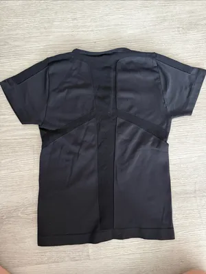 Nike Drifit Women's Black Short Sleeve Athletic Tee with Mesh Panels thumbnail 2