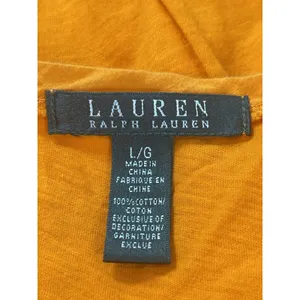 Lauren Ralph Lauren Orange 3/4 Sleeve Henley Top L Southwestern Boho thumbnail 4
