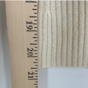 Reformation Hart‎ Cashmere Ribbed V-Neck Sweater Cream XS Blouson Sleeve *FLAW* thumbnail 8