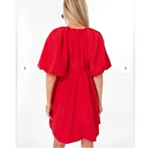 Hyacinth House Tuckernuck Courtney Red Mini Babydoll Dress NWT Size S thumbnail 2
